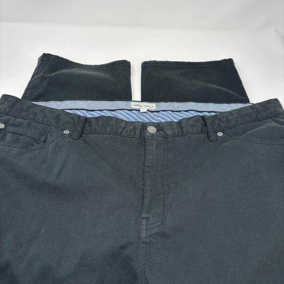 Peter Millar Mens 42x31 Black 5 Pocket Design Cotton Blend Pants - Picture 2 of 6